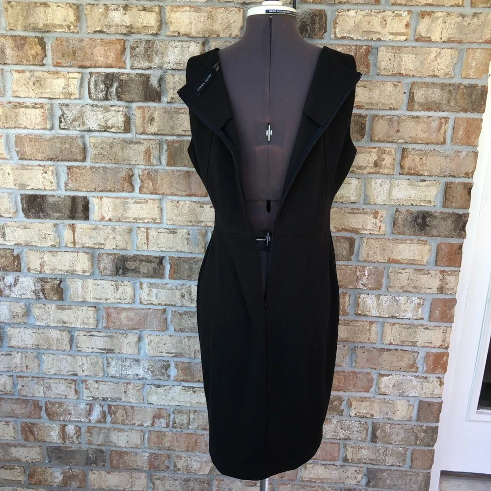 Ivanka Trump Toggle-neck Ponte Sheath Sleeveless Dress Black Size 12 - Picture 10 of 14